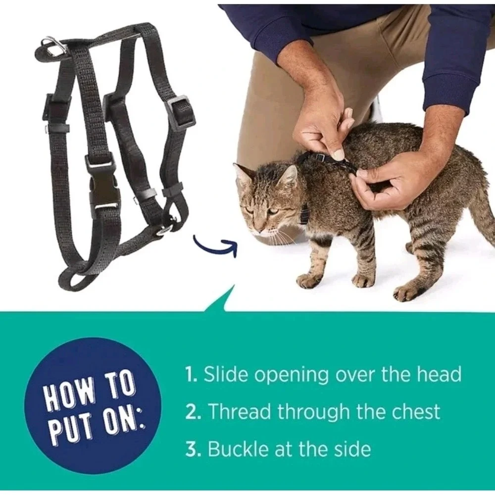 Whisker City Pink Adjustable Step-In Cat Harness Adult Size Comfort Fit/NWT